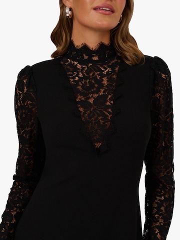Adrianna Papell Cocktail dress 'Lace and Crepe Short Dress' in Black