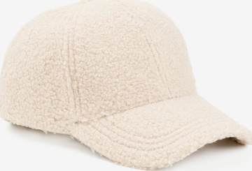 CAMEL ACTIVE Cap mit Teddyfell in Beige: Vorderseite