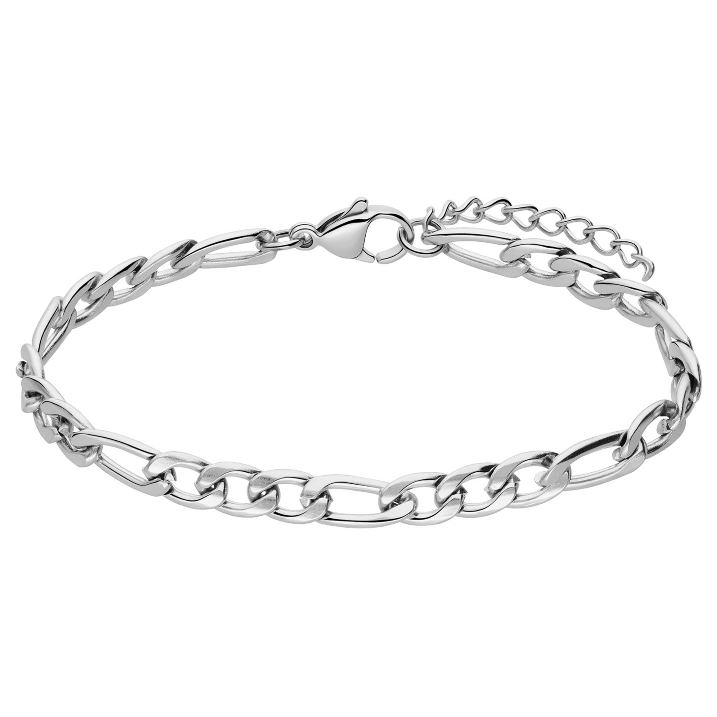 Lucardi Bracelet 'Glitzerndes Basic' in Silver: front