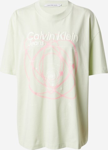 T-shirt Calvin Klein Jeans en vert : devant