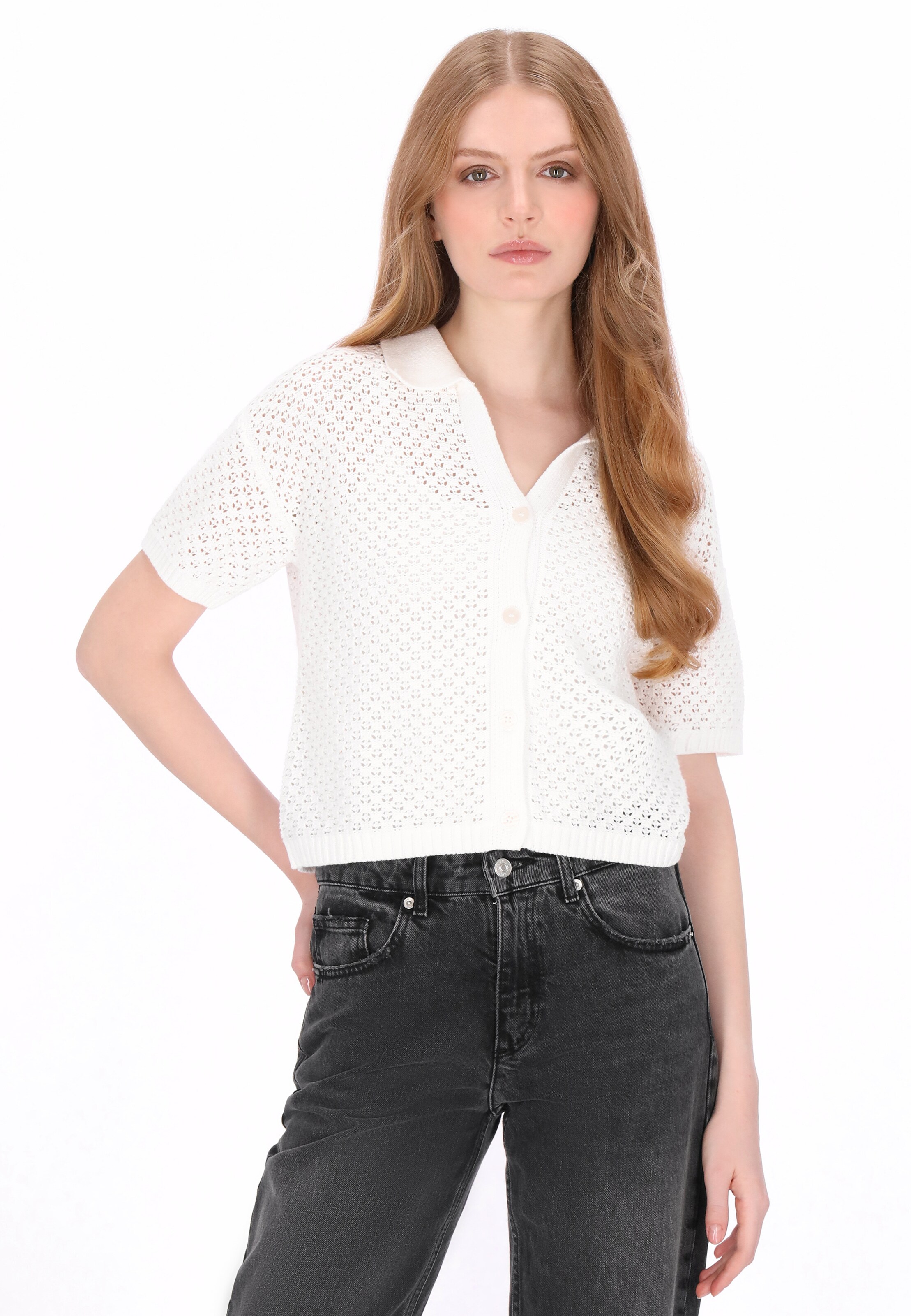 DreiMaster Vintage - Cárdigan en blanco: frente