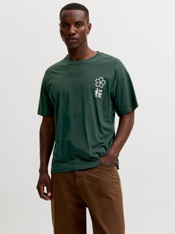 T-Shirt 'JJDYLAN' JACK & JONES en vert : devant