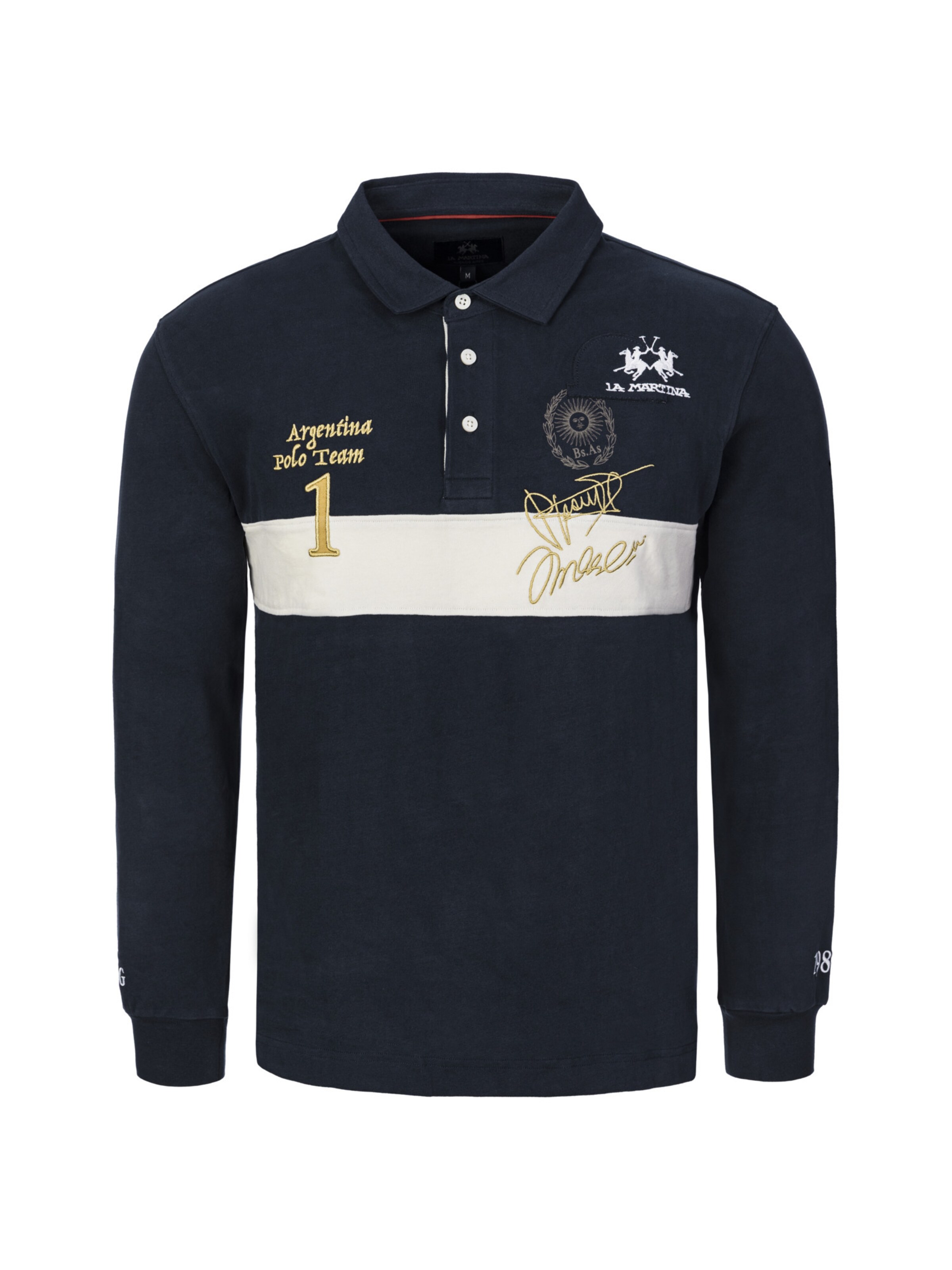 La Martina - Camisa ' MBP308 ' em azul: frente