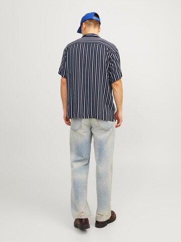 JACK & JONES Comfort Fit Skjorte 'Luke Aruba' i blå