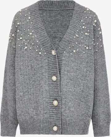 caissa Knit Cardigan in Grey: front