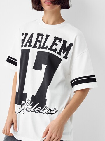 Bershka T-Shirt in Weiß