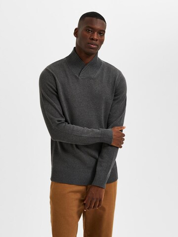 SELECTED HOMME Pullover 'HANS' i grå: forside