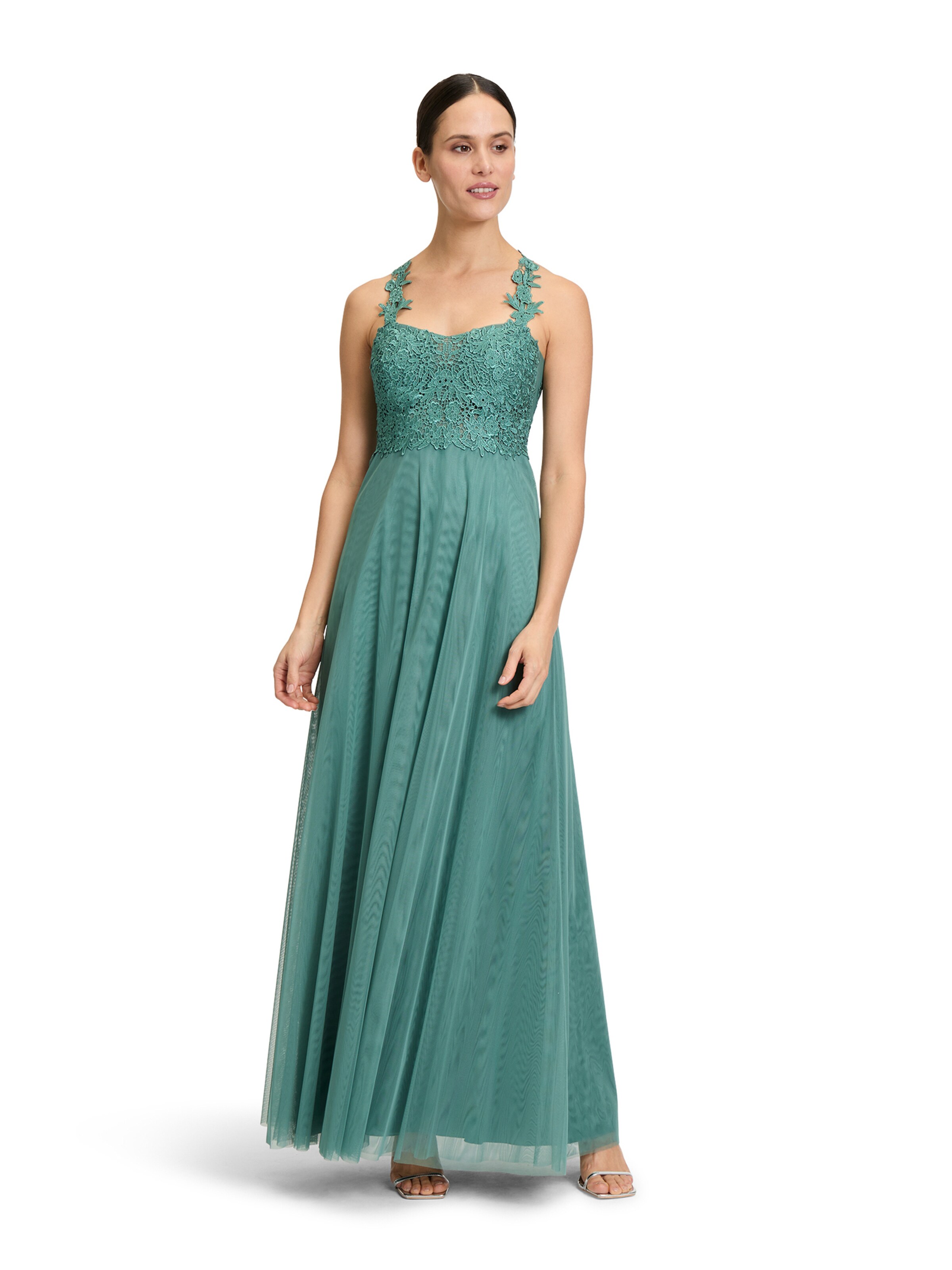 Robe de soirée Vera Mont en vert : devant