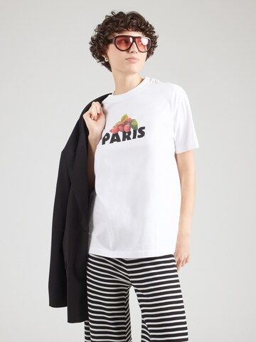 Abercrombie & Fitch Футболка 'PARIS RASPBERRY' в Белый: спереди
