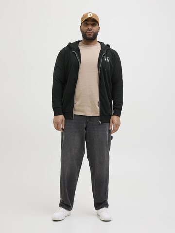 Jack & Jones Plus Sweatjacke in Schwarz