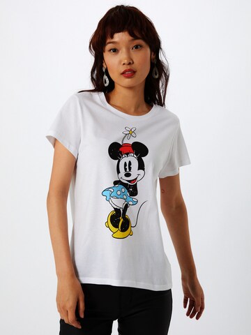 ONLY - Camiseta 'Mickey' en blanco: frente