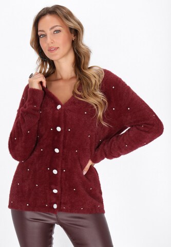 Cardigan faina en rouge : devant