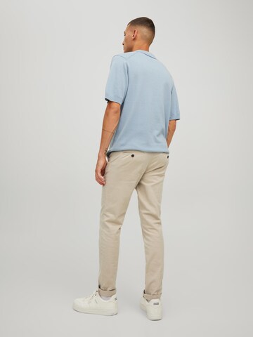 Coupe slim Pantalon chino 'Marco' JACK & JONES en beige