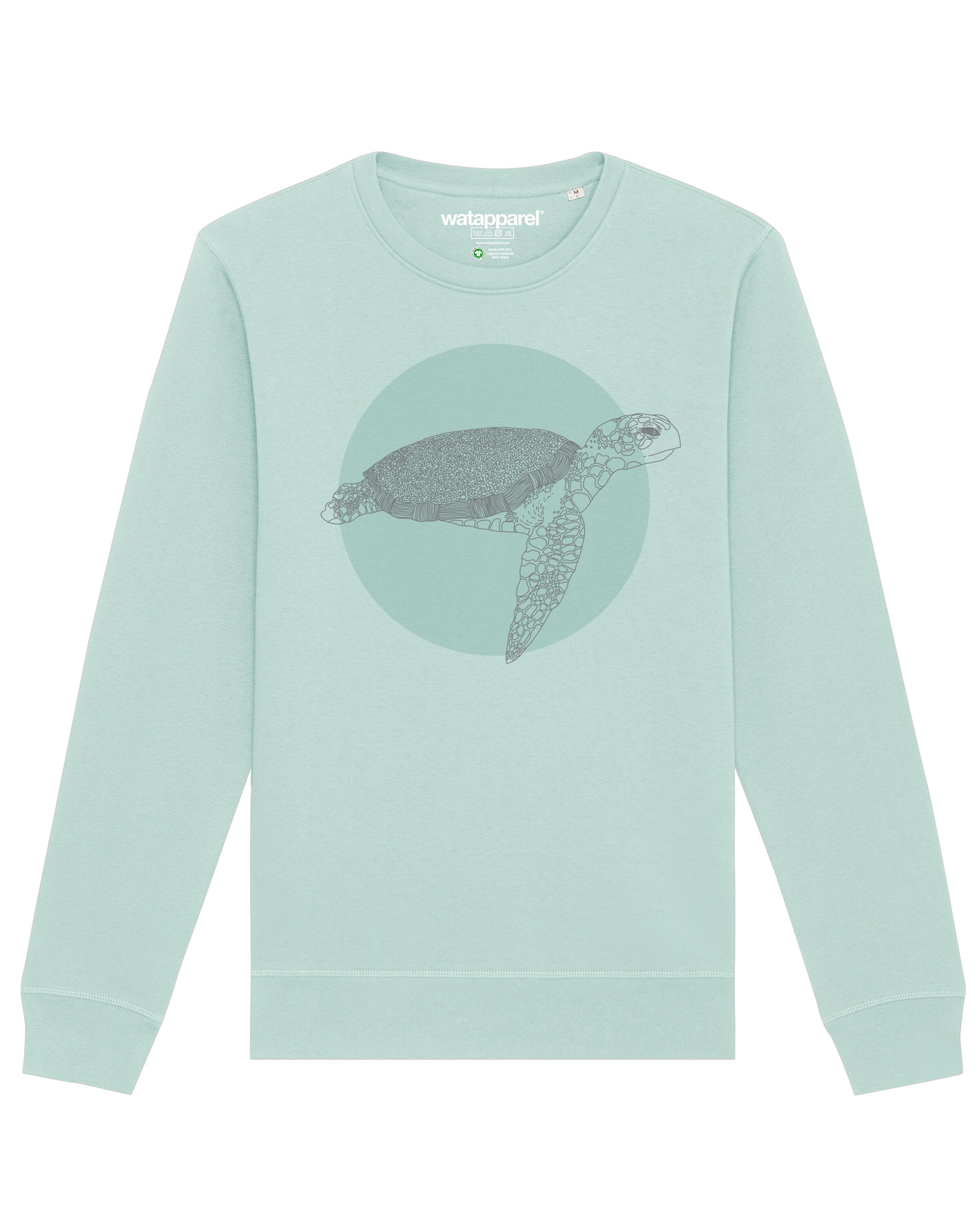 Watapparel Sweatshirt 'Meeresschildkröte' in Blauw: voorkant