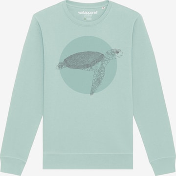 Watapparel Sweatshirt 'Meeresschildkröte' in Blauw: voorkant