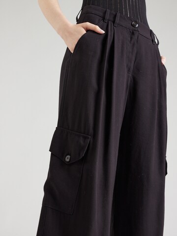 MAX&Co. - Loosefit Pantalón cargo 'CORVINO' en negro