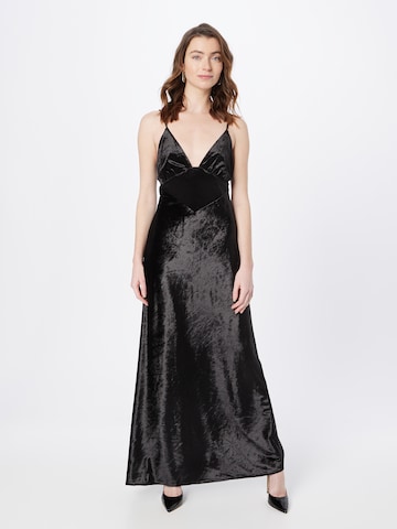 Bardot Evening Dress in Black: front