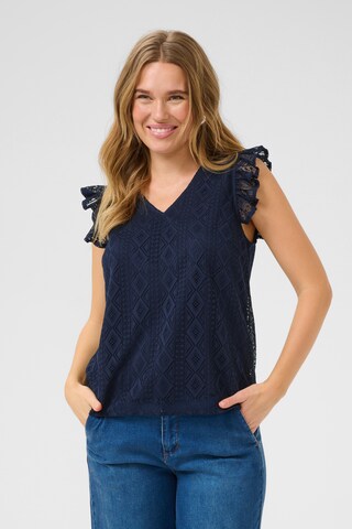 Cream Bluse 'Danika' in Blau: Vorderseite