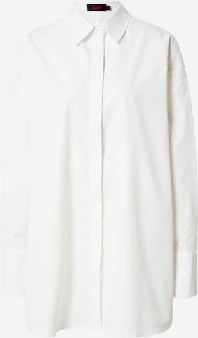 Misspap Särkkleit 'Poplin Ruched Open Back Shirt Dress', värv valge: eest vaates