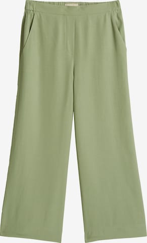 Marc O'Polo Wide Leg Hose 'Margo' in Grün: Vorderseite