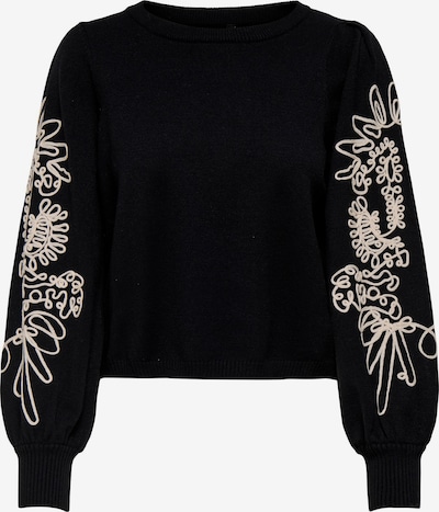 ONLY Strickpullover 'ONLMAGNOLIA' in beige / schwarz, Produktansicht