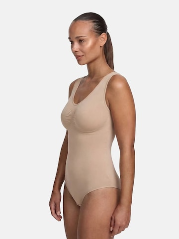 cfab (formerly creamy fabrics) - Body moldeador 'Tank Bodysuit Sculpting Shapewear mit String' en beige