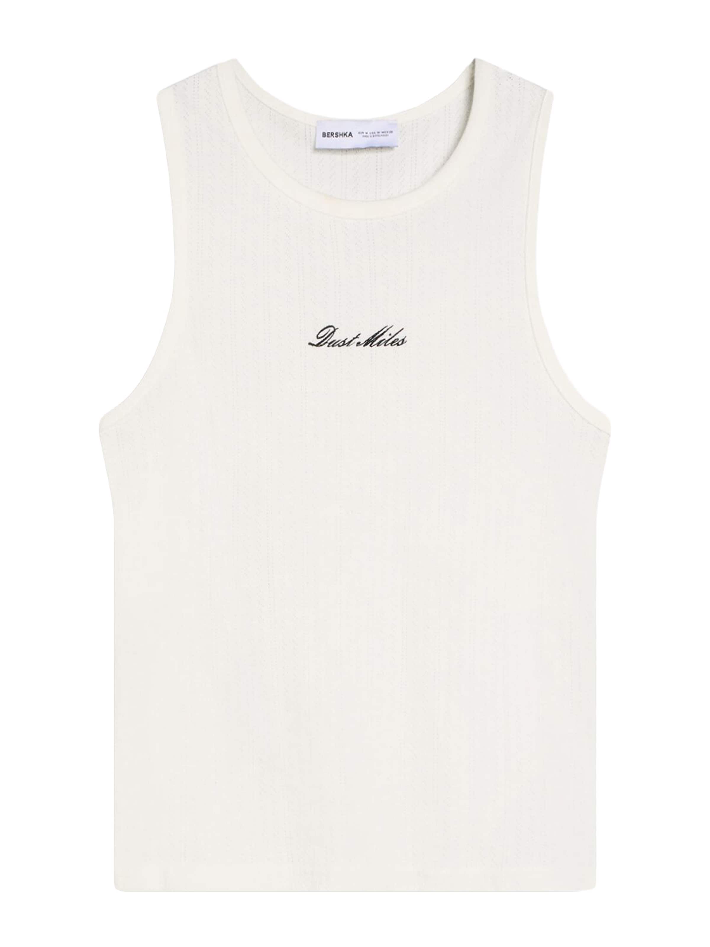 Bershka Póló - fehér: elől