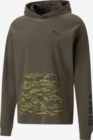 Sweat de sport PUMA en vert : devant