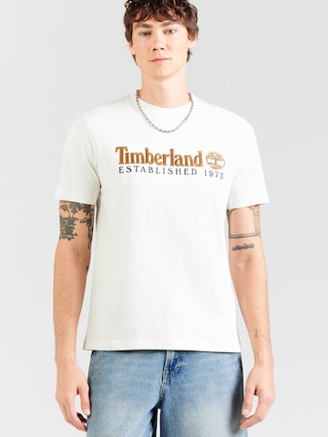 TIMBERLAND Majica 'ESTABLISHED 1973' | bela barva: sprednja stran