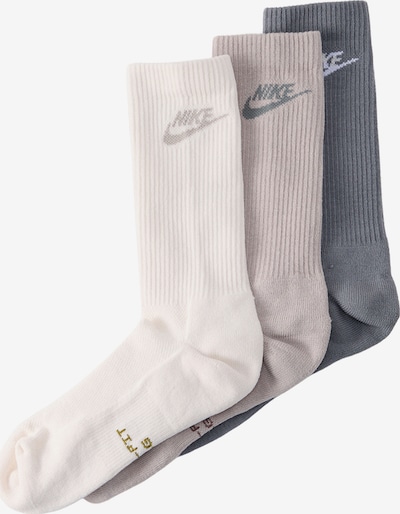 Nike Sportswear Chaussettes 'ELVD' en beige / beige clair / gris, Vue avec produit
