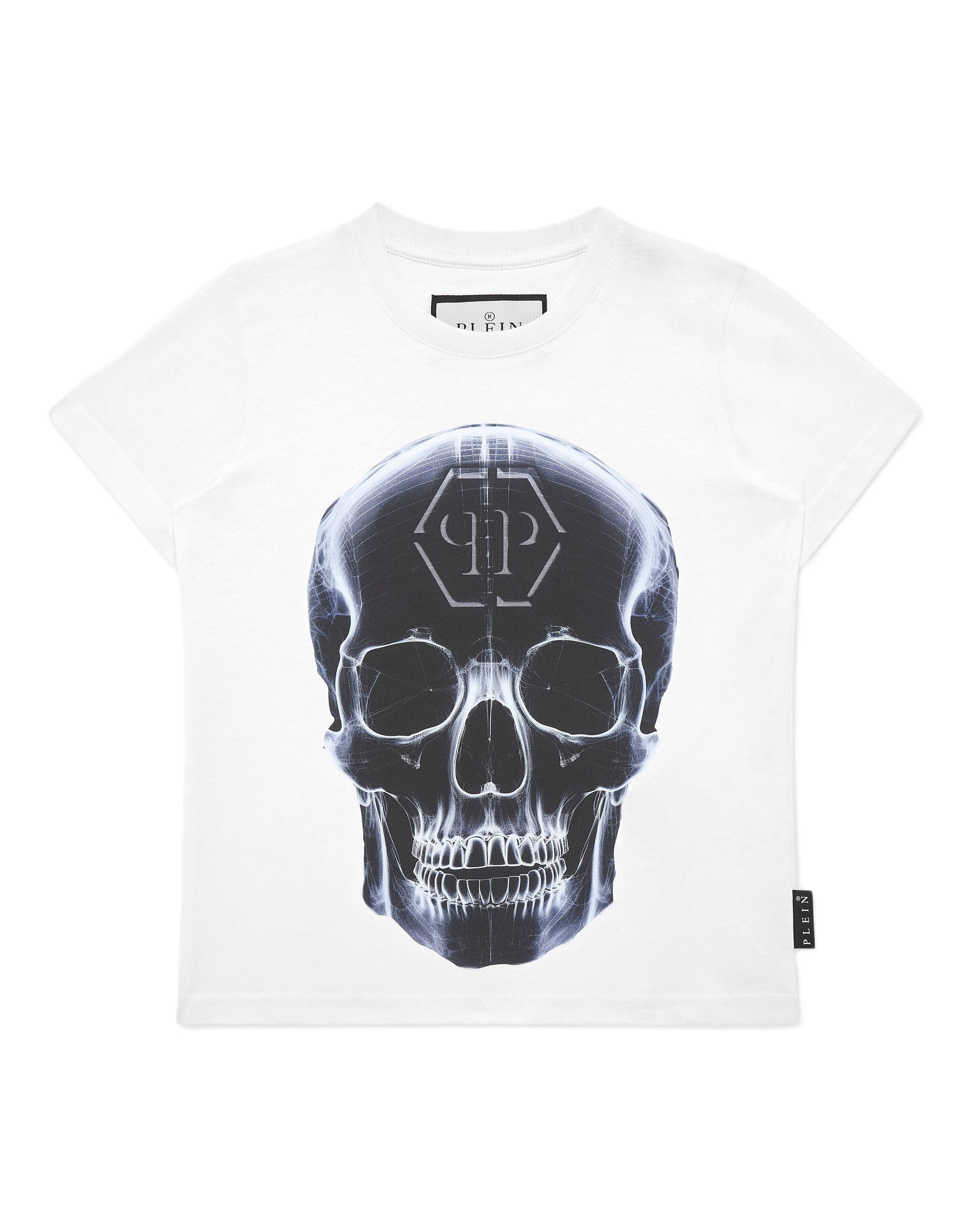 Philipp Plein - Camiseta 'Skull' en blanco: frente