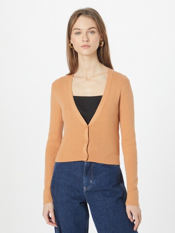oranžs Calvin Klein Adīta jaka: no priekšpuses