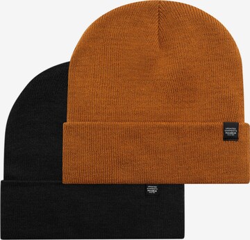 Pull&Bear Beanie in Brown: front