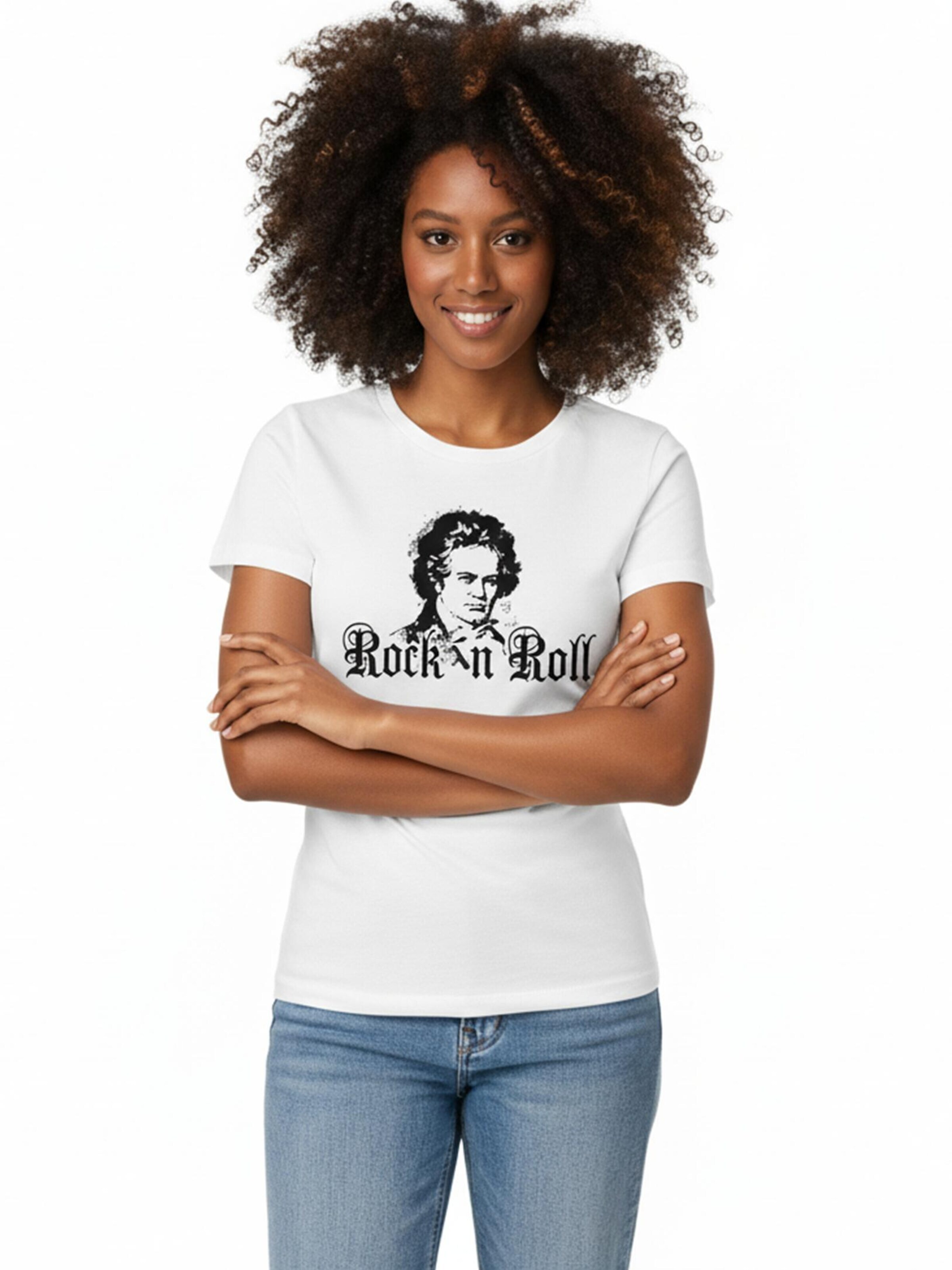 MAKAYA Shirt 'Beethoven' in White: front
