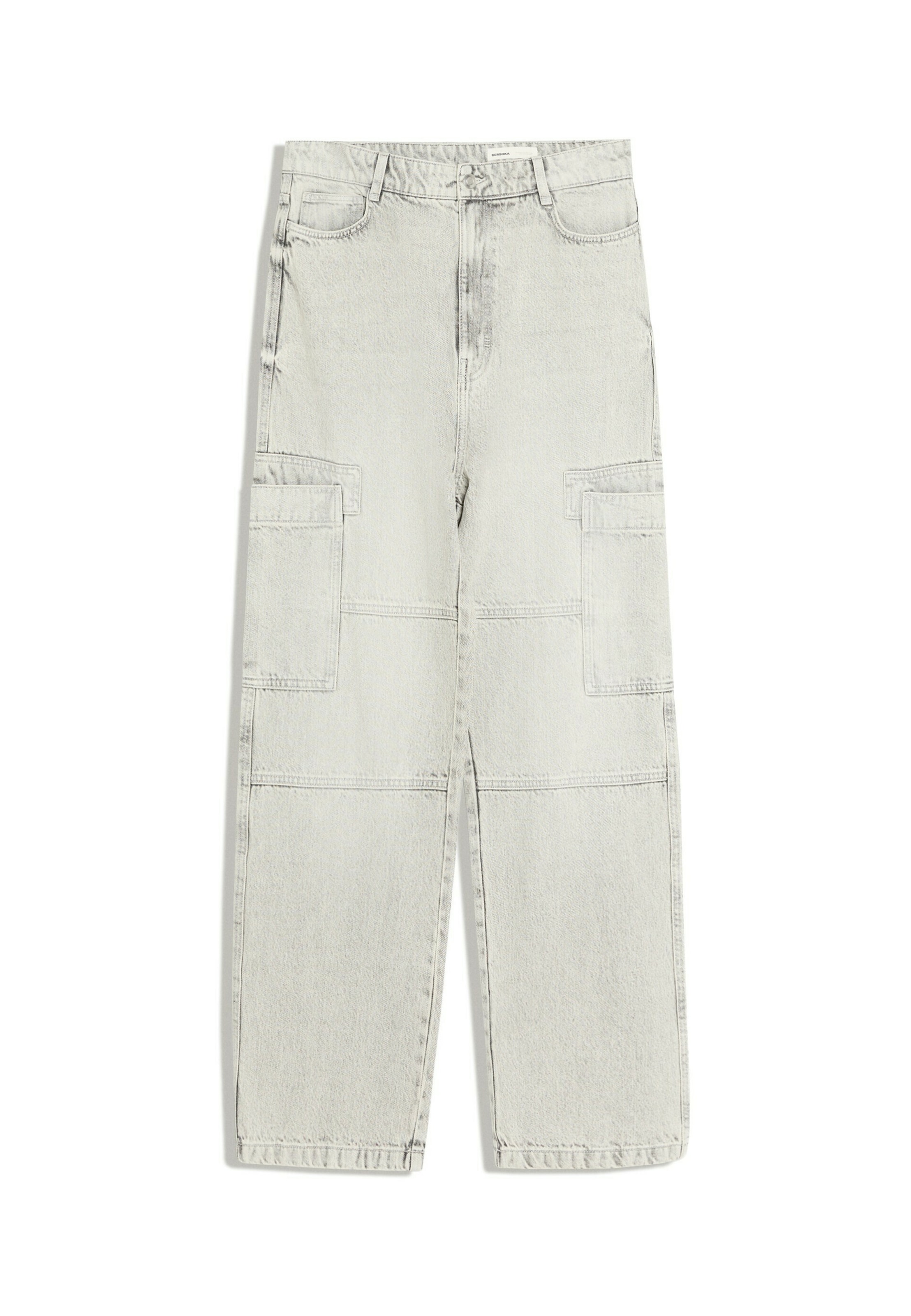 Bershka Baggy Cargo farmer - szürke: elől