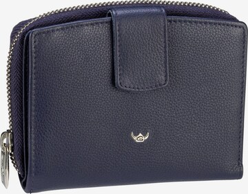 GOLDEN HEAD Wallet 'Madrid' in Blue: front