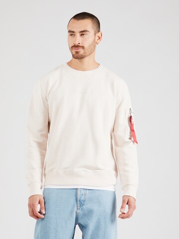 ALPHA INDUSTRIES Sweatshirt in Beige: front