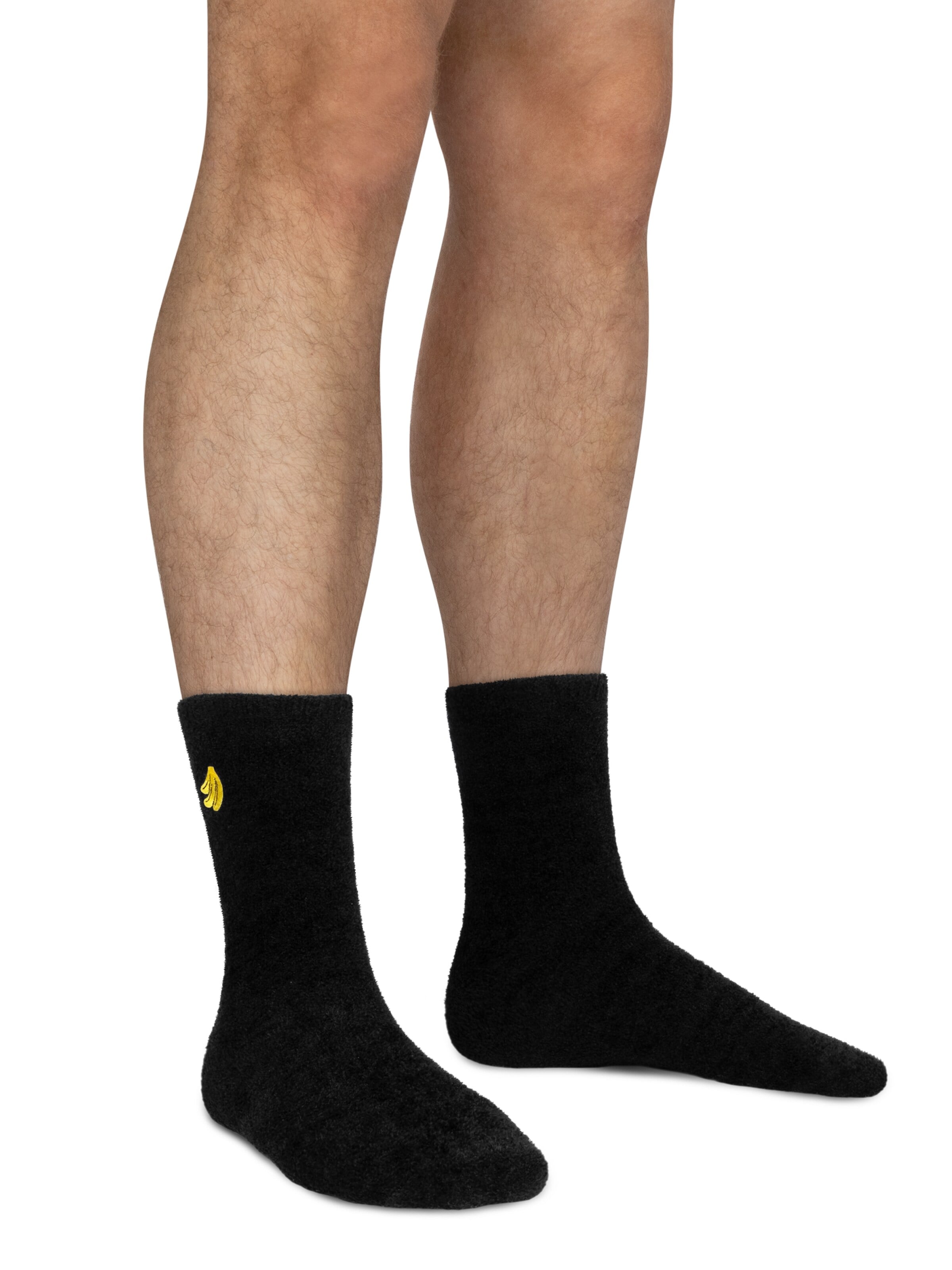 Calzino 'Kuschelsocken mit Icon Stickerei Herz Avocado Banane' di Circle Five in nero
