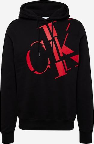 Calvin Klein Jeans - Sweatshirt em preto: frente