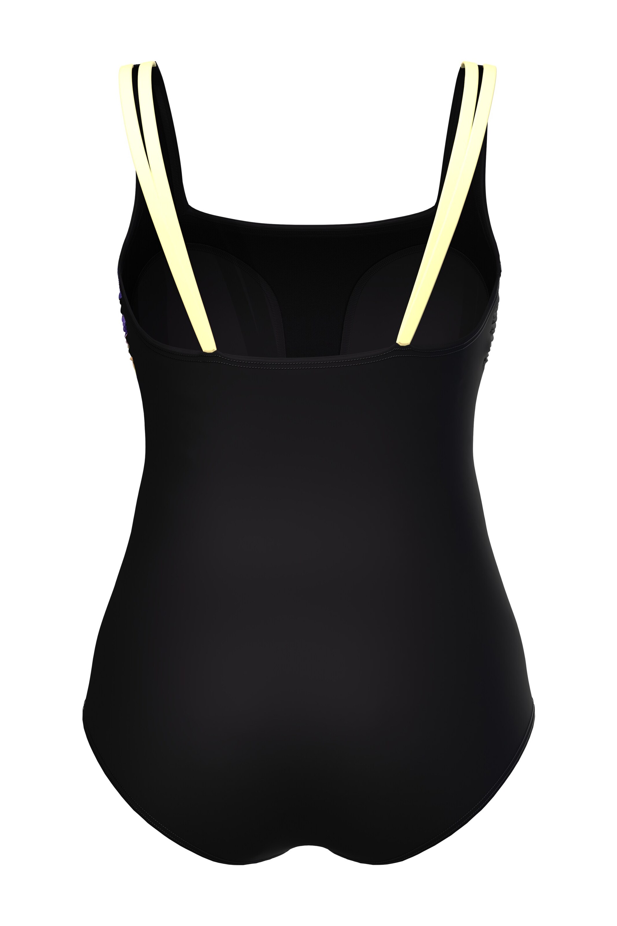 Ulla Popken Bustier Badeanzug in Schwarz