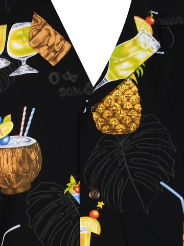 Pacific Legend Regular fit Button Up Shirt 'Cocktail Allover' in Black