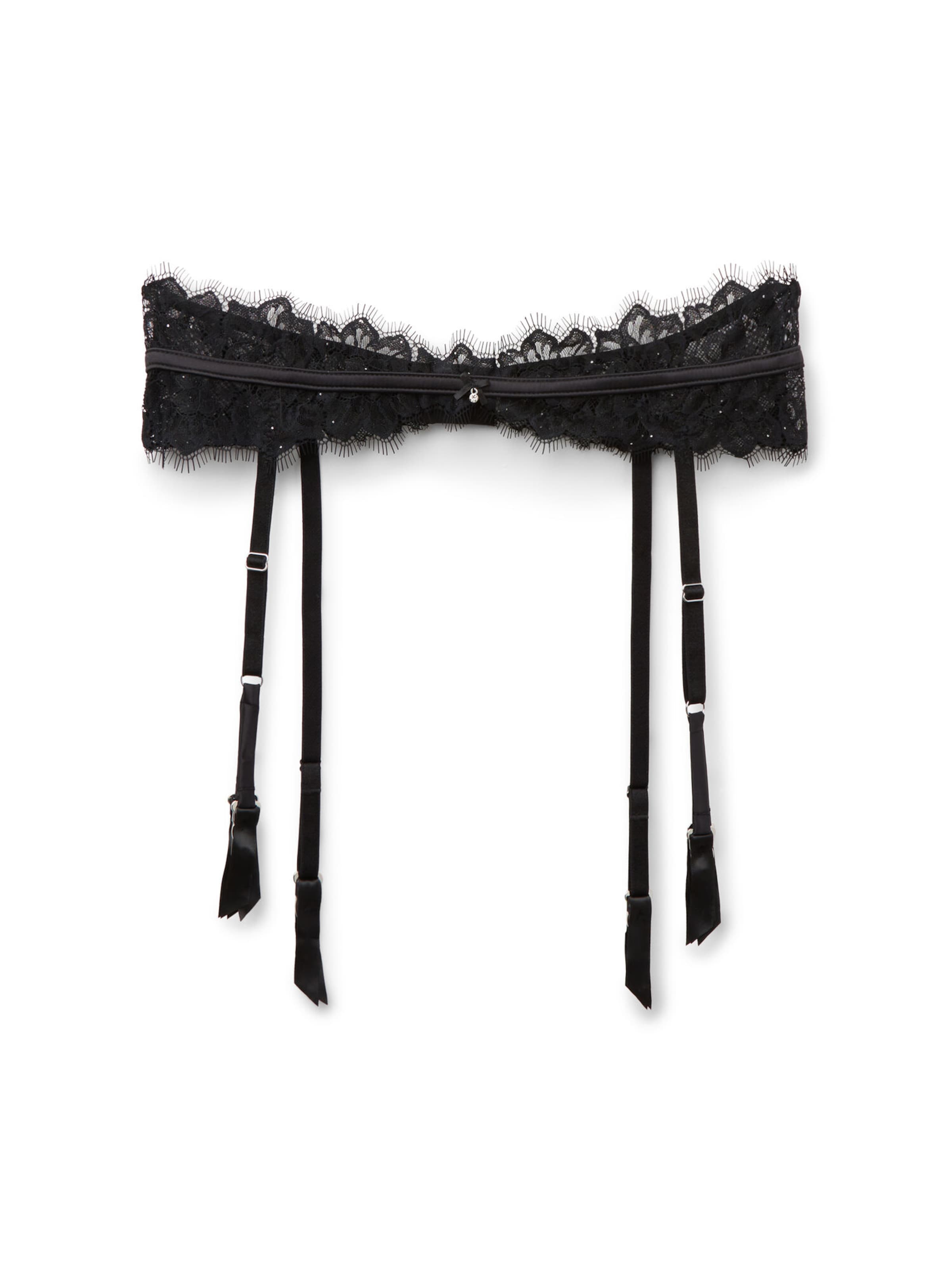 INTIMISSIMI Garter Belt 'GLIMMER OF PLEASURE' in Black: front
