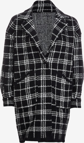 CARNEA Knitted Coat in Black: front