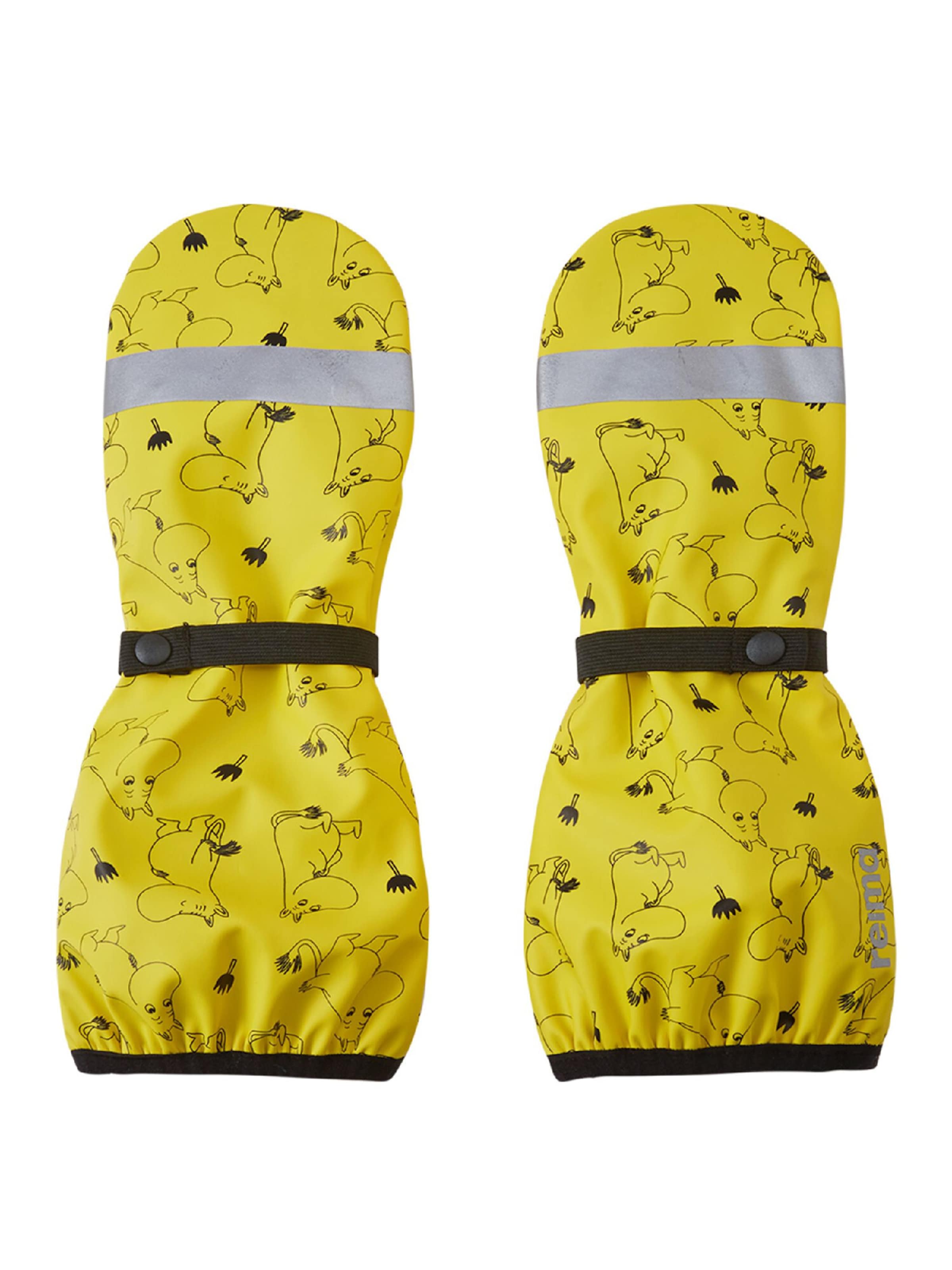 Gants de sport ' Moomin Puro ' Reima en jaune : devant