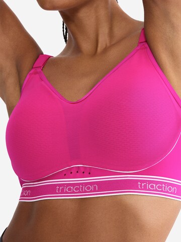 TRIUMPH Bustier Sport bh ' Triaction Cardio Air ' in Roze