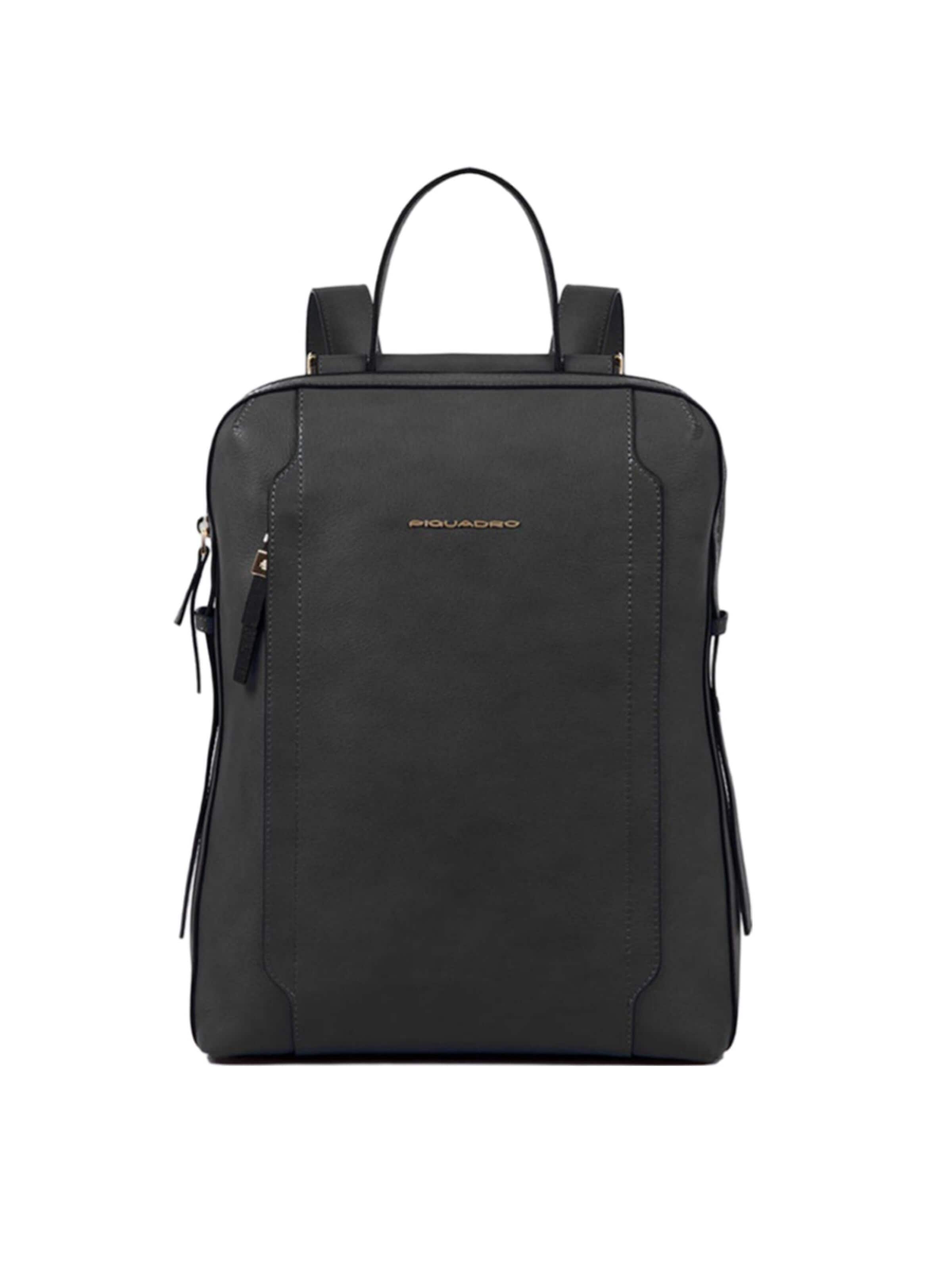 Borsa a tracolla di Piquadro in nero: frontale