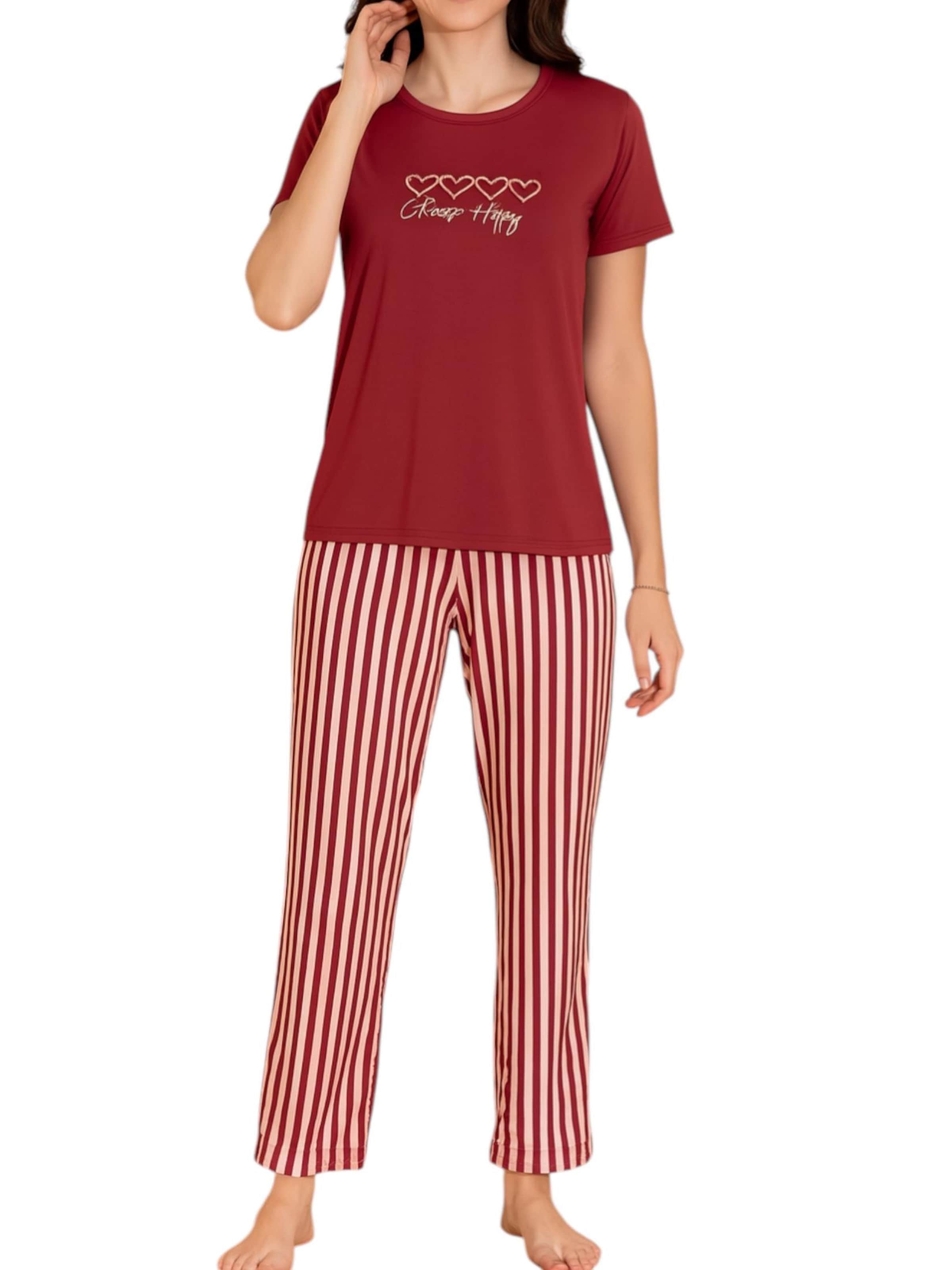 fashionshowcase Pyjamas 'LOVELOUNGE' i rød: forside