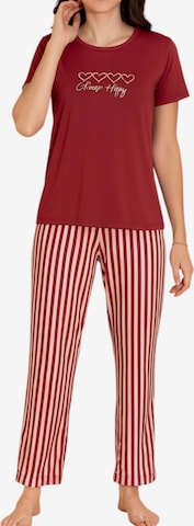 fashionshowcase Pyjamas 'LOVELOUNGE' i rød: forside