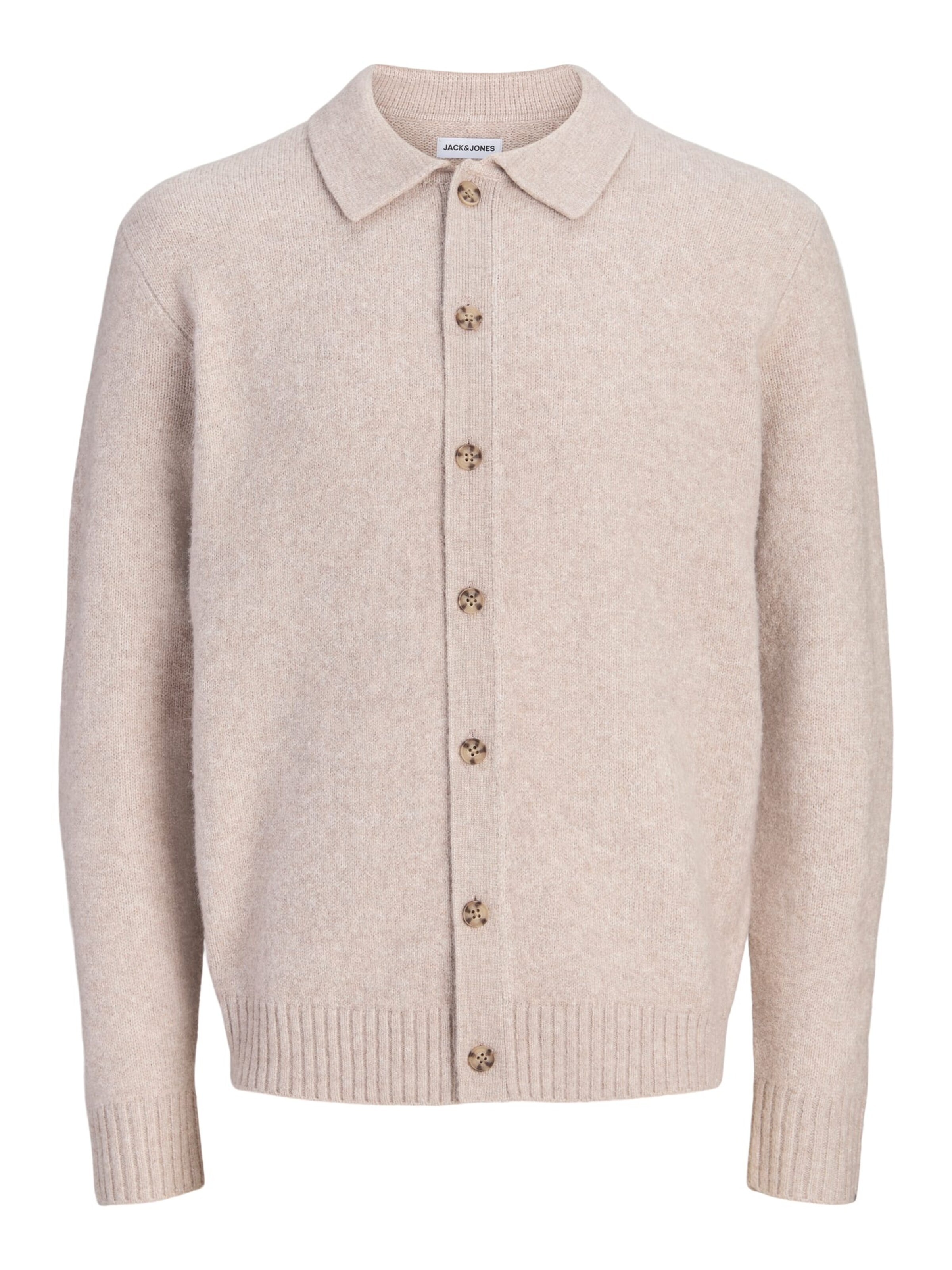 JACK & JONES Gebreid vest 'Soho' in S in de kleur Sand, Productweergave