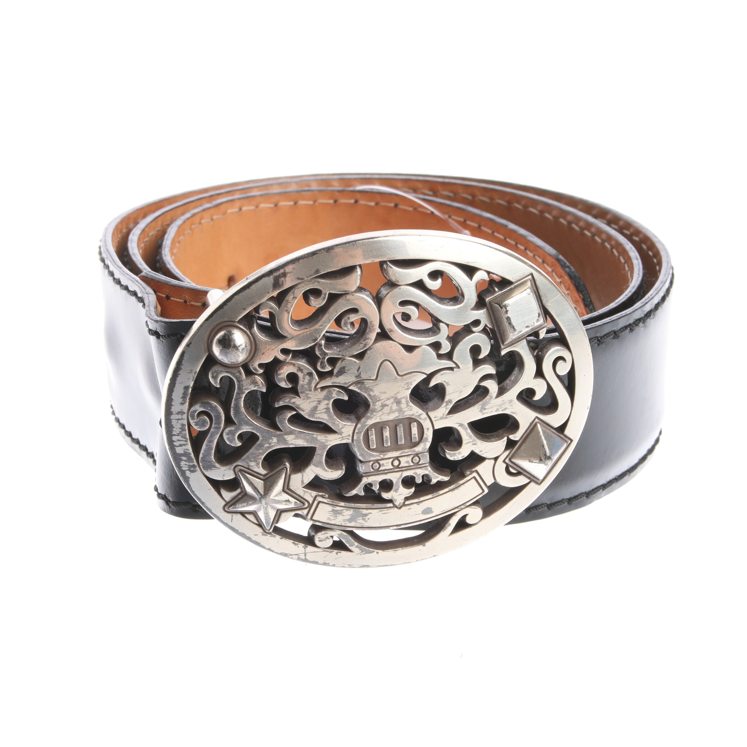 Reptile's House Gürtel M in Schwarz: Vorderseite